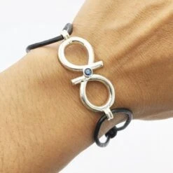 Bracelet Infini Pour Homme Personnalisable -Vivalatina Boutiqe bracelet infini saphir 6