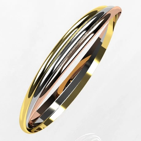 Bracelet Jonc 3 Ors 4 Bracelet Jonc 3 Ors – Image 2