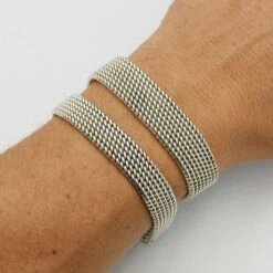 Bracelet Maille Milanaise En Argent -Vivalatina Boutiqe bracelet maill milanaise 12