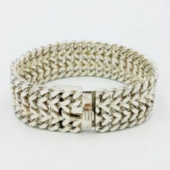 Gros Bracelet Argent Pour Femme -Vivalatina Boutiqe bracelet maille gourmette triple 1