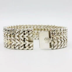 Gros Bracelet Argent Pour Femme -Vivalatina Boutiqe bracelet maille gourmette triple 3