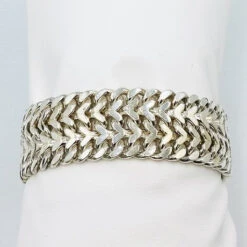 Gros Bracelet Argent Pour Femme -Vivalatina Boutiqe bracelet maille gourmette triple 5