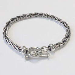 Bracelet Maille Palmier En Argent Massif