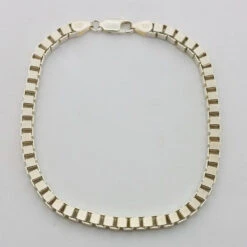 Bracelet Maille Vénitienne En Argent Massif Pour Femme