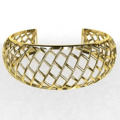 Bracelet Manchette En Or 18 Carats -Vivalatina Boutiqe bracelet manchette or jaune 18 carats 1