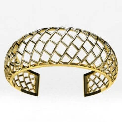 Bracelet Manchette En Or 18 Carats -Vivalatina Boutiqe bracelet manchette or jaune 18 carats 4