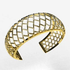 Bracelet Manchette En Or 18 Carats -Vivalatina Boutiqe bracelet manchette or jaune 18 carats 5