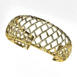 Bracelet Manchette En Or 18 Carats -Vivalatina Boutiqe bracelet manchette or jaune 18 carats 7