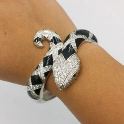 Devant -Vivalatina Boutiqe bracelet serpent argent 6