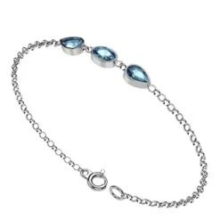 Bracelet Pierre De Topaze Bleue Pour Femme -Vivalatina Boutiqe bracelet topaze 3