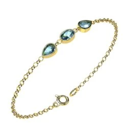 Bracelet Pierre De Topaze Bleue Pour Femme -Vivalatina Boutiqe bracelet topaze 4