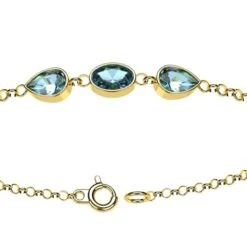 Bracelet Pierre De Topaze Bleue Pour Femme -Vivalatina Boutiqe bracelet topaze 5