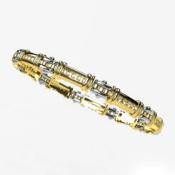 Gros Bracelet En Or 18 Carats Et Diamants Pour Homme -Vivalatina Boutiqe braceletdiamanthommeor18carats 6