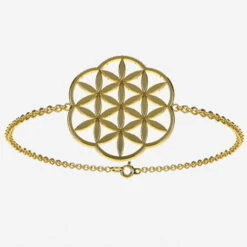 Bracelet Fleur De Vie En Or -Vivalatina Boutiqe braceletfleurdevieorjaune18carats 5