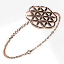 Bracelet Fleur De Vie En Or -Vivalatina Boutiqe braceletfleurdevieorrose18carats 3