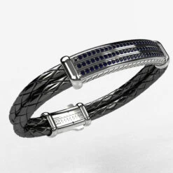 Bracelet Saphir Bleu Pour Homme -Vivalatina Boutiqe braceletsaphirpourhomme5