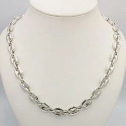 Chaîne Graine De Café Pour Homme -Vivalatina Boutiqe chaine maille grain de cafe argent pour homme 1