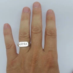 Chevalière Romaine Pour Homme Antique -Vivalatina Boutiqe chevaliere antique or blanc 18 carats 3 Copy