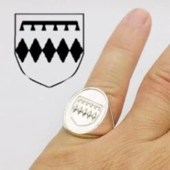 Chevalière Armoiries -Vivalatina Boutiqe chevaliere armoiries argent 4