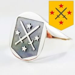 Chevalière Armoiries -Vivalatina Boutiqe chevaliere armoiries argent 5