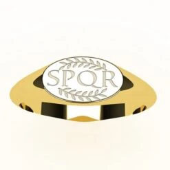 Bague Romaine SPQR 12 Bague Romaine SPQR -Vivalatina Boutiqe chevaliere bague romaine or jaune 18 carats 2 Copy