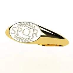 Bague Romaine SPQR 13 Bague Romaine SPQR -Vivalatina Boutiqe chevaliere bague romaine or jaune 18 carats 4 Copy
