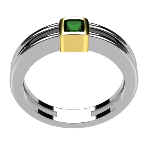 Chevalière Émeraude En Or 5 Chevalière Émeraude En Or – Image 3