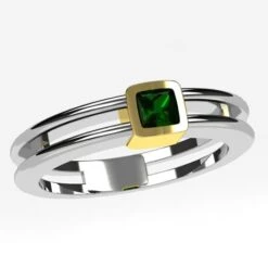 Chevalière Émeraude En Or 25 Chevalière Émeraude En Or -Vivalatina Boutiqe chevaliere emeraude princess 4