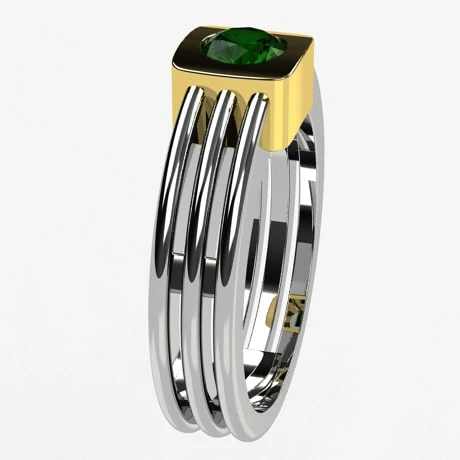 Chevalière Émeraude En Or 14 Chevalière Émeraude En Or – Image 12