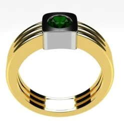 Chevalière Émeraude En Or 36 Chevalière Émeraude En Or -Vivalatina Boutiqe chevaliere emeraude ronde 5