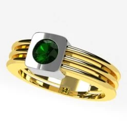 Chevalière Émeraude En Or 39 Chevalière Émeraude En Or -Vivalatina Boutiqe chevaliere emeraude ronde 8