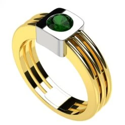 Chevalière Émeraude En Or 40 Chevalière Émeraude En Or -Vivalatina Boutiqe chevaliere emeraude ronde 9