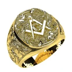 Chevalière Franc-maçon -Vivalatina Boutiqe chevaliere franc macon or 18k 6