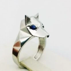 Chevalière Tête De Loup -Vivalatina Boutiqe chevaliere loup or blanc 11 Copy Copy