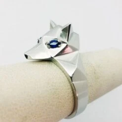 Chevalière Tête De Loup -Vivalatina Boutiqe chevaliere loup or blanc 1 Copy Copy