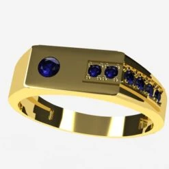Chevalière De Luxe Pour Homme -Vivalatina Boutiqe chevaliere luxe homme saphir 5