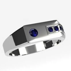 Chevalière De Luxe Pour Homme -Vivalatina Boutiqe chevaliere luxe homme saphir 9