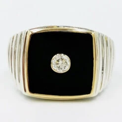 Chevalière Pour Homme En Argent Et Pierre D'Onyx -Vivalatina Boutiqe chevaliere or argent et diamant 6 072244ba 3749 4db2 87d0 32b1c67a611b