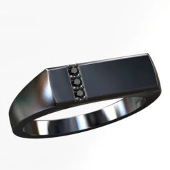 Chevalière Or Noir Rectangulaire Pour Homme 18 Chevalière Or Noir Rectangulaire Pour Homme -Vivalatina Boutiqe chevaliere or noir 7