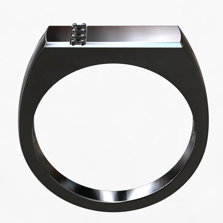 Chevalière Or Noir Rectangulaire Pour Homme 11 Chevalière Or Noir Rectangulaire Pour Homme – Image 9