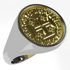 Bague Pièce De Monnaie En Or -Vivalatina Boutiqe chevaliere piece monnaie or blanc portugal 4 Copy