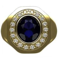 Chevalière Gros Saphir Bleu Oval 16 Chevalière Gros Saphir Bleu Oval -Vivalatina Boutiqe chevaliere saphir pour homme or jaune 18 carats 2 Copy min