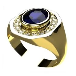 Chevalière Gros Saphir Bleu Oval 15 Chevalière Gros Saphir Bleu Oval -Vivalatina Boutiqe chevaliere saphir pour homme or jaune 18 carats Copy min