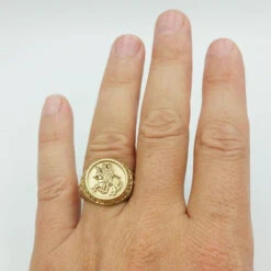 Chevalière Templier En Or 35 Chevalière Templier En Or -Vivalatina Boutiqe chevaliere templier or jaune 4