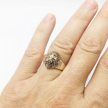 Chevalière Tête De Lion En Or 5 Chevalière Tête De Lion En Or – Image 3