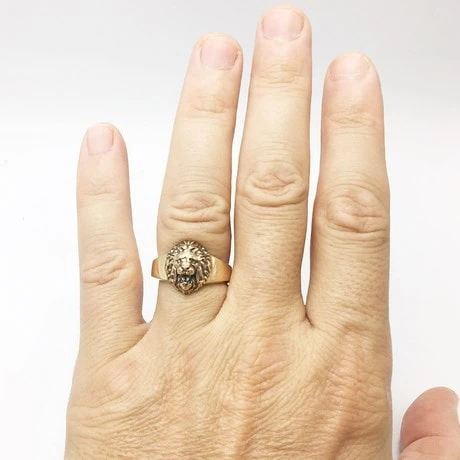 Chevalière Tête De Lion En Or 6 Chevalière Tête De Lion En Or – Image 4