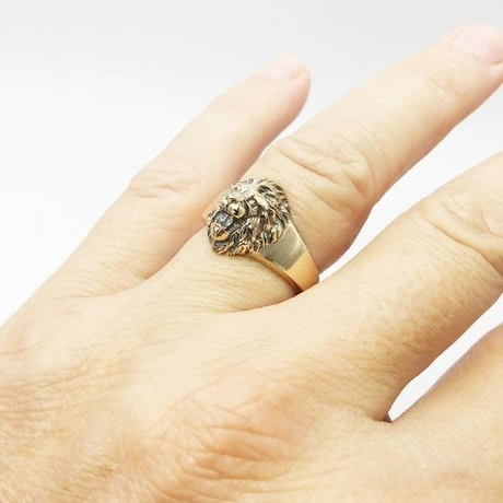 Chevalière Tête De Lion En Or 7 Chevalière Tête De Lion En Or – Image 5