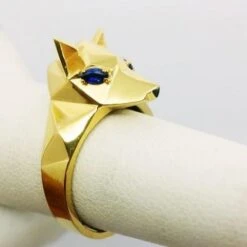 Chevalière Tête De Loup -Vivalatina Boutiqe chevaliere tete de loup or jaune 11 Copy Copy