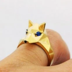 Chevalière Tête De Loup -Vivalatina Boutiqe chevaliere tete de loup or jaune 23 Copy Copy