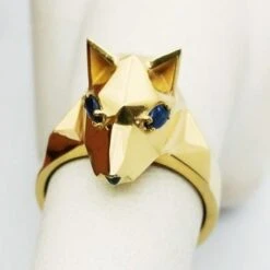 Chevalière Tête De Loup -Vivalatina Boutiqe chevaliere tete de loup or jaune 7 Copy Copy